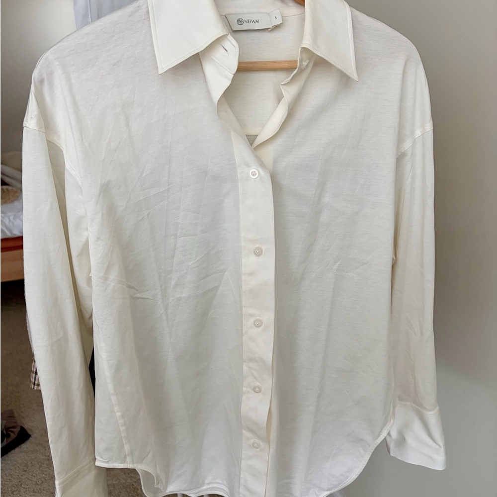 Neiwai Cream Button-Up Shirt - S